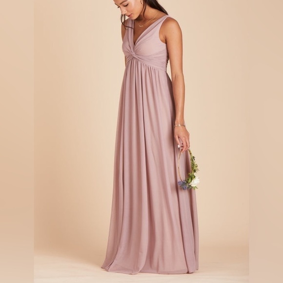 Birdy Grey Lianna Mesh Dress Mauve Maternity Bridesmaid NWT - Picture 3 of 12